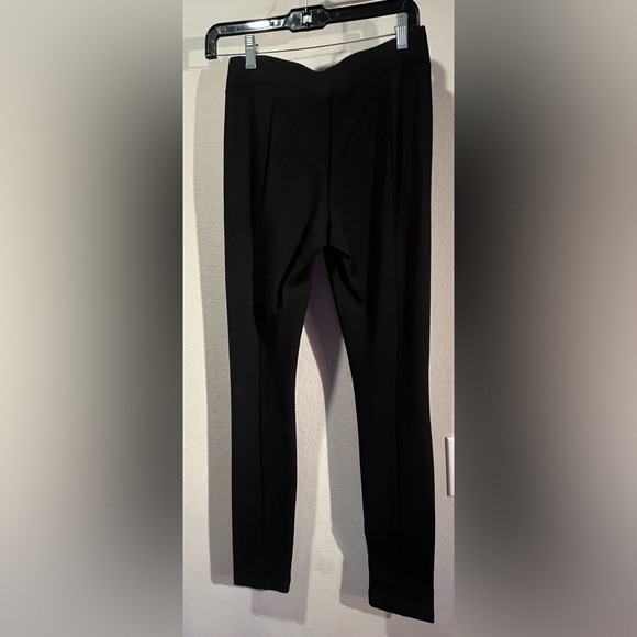 T TAHARI BLACK ELASTIC WAIST TAPERED LEG STRETCHY WOMEN'S PANTS SIZE XS PREOWNED - Picture 5 of 5